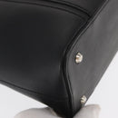 BURBERRY Hand Bag Leather Black Silver Auth BA10233-10