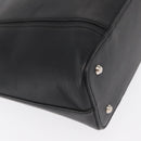 BURBERRY Hand Bag Leather Black Silver Auth BA10233-12