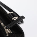 BURBERRY Hand Bag Leather Black Silver Auth BA10233-14