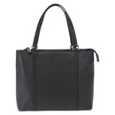 BURBERRY Hand Bag Leather Black Silver Auth BA10233-2