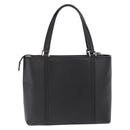 BURBERRY Hand Bag Leather Black Silver Auth BA10233-3
