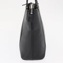 BURBERRY Hand Bag Leather Black Silver Auth BA10233-4