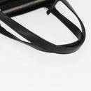 BURBERRY Hand Bag Leather Black Silver Auth BA10233-7