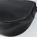 Christian Dior Shoulder Bag Leather Black Gold Auth BA10234-15