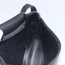 Christian Dior Shoulder Bag Leather Black Gold Auth BA10234-18