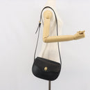 Christian Dior Shoulder Bag Leather Black Gold Auth BA10234-22