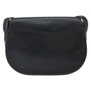 Christian Dior Shoulder Bag Leather Black Gold Auth BA10234-2