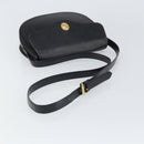 Christian Dior Shoulder Bag Leather Black Gold Auth BA10234-7