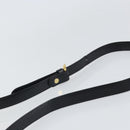 Christian Dior Shoulder Bag Leather Black Gold Auth BA10234-8