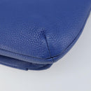 MCM Chain Shoulder Bag Leather Blue Gold Auth BA10236V-12