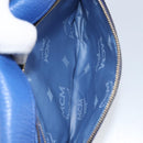 MCM Chain Shoulder Bag Leather Blue Gold Auth BA10236V-23