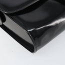 Salvatore Ferragamo Shoulder Bag Patent leather Black Silver Auth BA10238-11