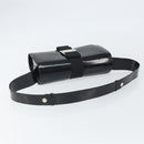 Salvatore Ferragamo Shoulder Bag Patent leather Black Silver Auth BA10238-7