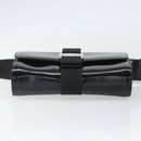 Salvatore Ferragamo Shoulder Bag Patent leather Black Silver Auth BA10238-9