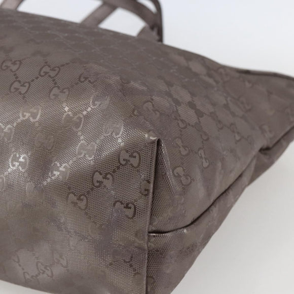 GUCCI GG Implementation Tote Bag Gray Silver 231120 Auth BA10239