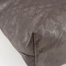 GUCCI GG Implementation Tote Bag Gray Silver 231120 Auth BA10239-11