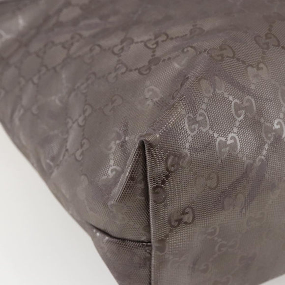GUCCI GG Implementation Tote Bag Gray Silver 231120 Auth BA10239