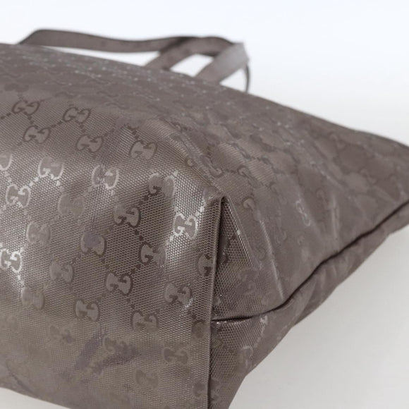 GUCCI GG Implementation Tote Bag Gray Silver 231120 Auth BA10239