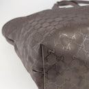 GUCCI GG Implementation Tote Bag Gray Silver 231120 Auth BA10239-13
