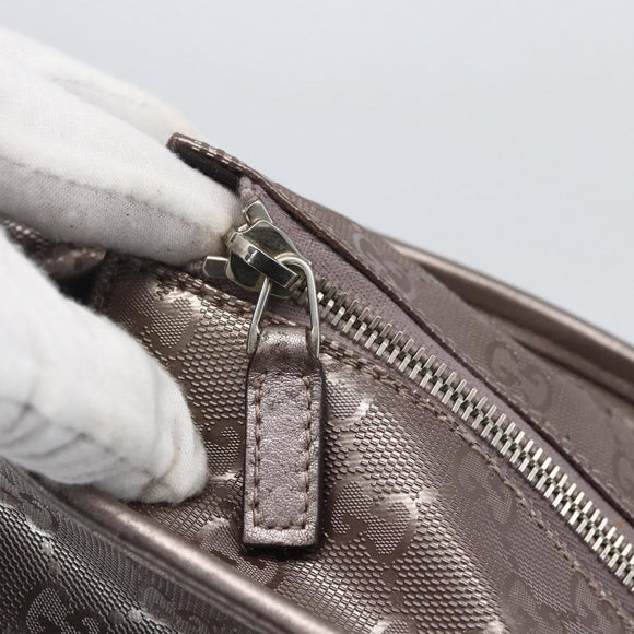 GUCCI GG Implementation Tote Bag Gray Silver 231120 Auth BA10239