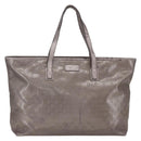 GUCCI GG Implementation Tote Bag Gray Silver 231120 Auth BA10239-2
