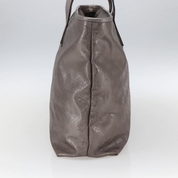 GUCCI GG Implementation Tote Bag Gray Silver 231120 Auth BA10239