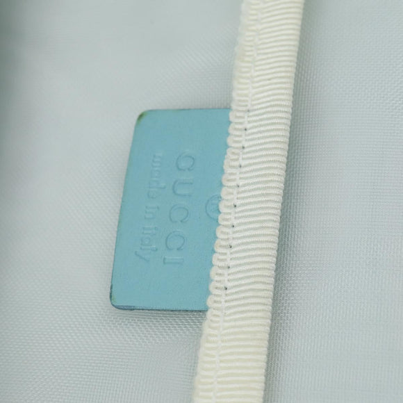 GUCCI Tote Bag Canvas Light Blue 123439 Auth BA10240