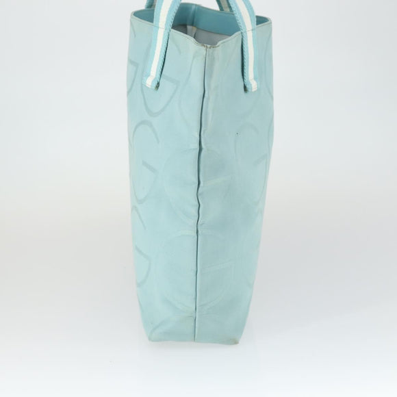 GUCCI Tote Bag Canvas Light Blue 123439 Auth BA10240