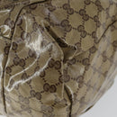 GUCCI GG Crystal Tote Bag Coated Canvas Beige Gold 197022 Auth BA10241-9