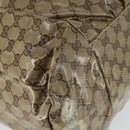 GUCCI GG Crystal Tote Bag Coated Canvas Beige Gold 197022 Auth BA10241-14