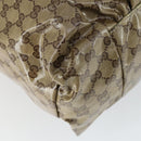 GUCCI GG Crystal Tote Bag Coated Canvas Beige Gold 197022 Auth BA10241-16