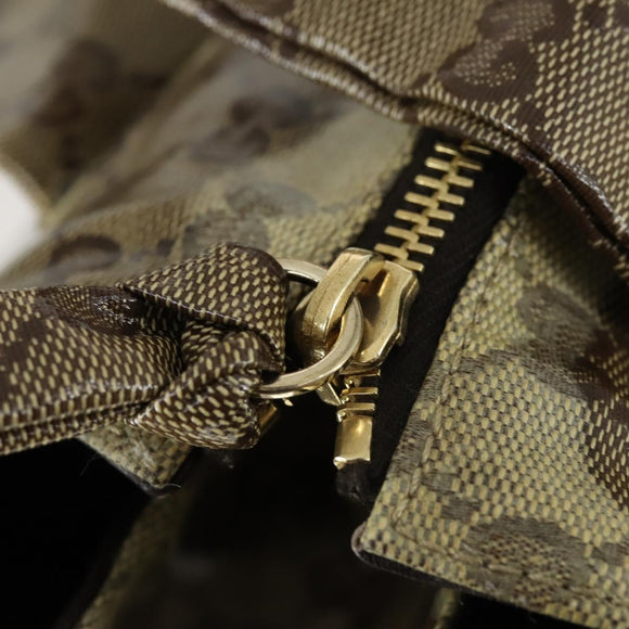 GUCCI GG Crystal Tote Bag Coated Canvas Beige Gold 197022 Auth BA10241