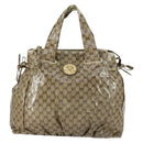 GUCCI GG Crystal Tote Bag Coated Canvas Beige Gold 197022 Auth BA10241-13