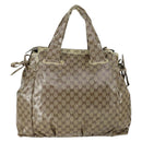 GUCCI GG Crystal Tote Bag Coated Canvas Beige Gold 197022 Auth BA10241-2