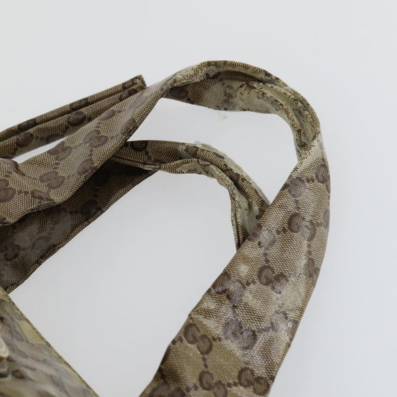 GUCCI GG Crystal Tote Bag Coated Canvas Beige Gold 197022 Auth BA10241