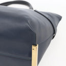Chloe Tote Bag Leather Navy Gold Auth BA10243-15