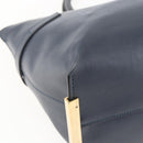Chloe Tote Bag Leather Navy Gold Auth BA10243-16