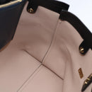 Chloe Tote Bag Leather Navy Gold Auth BA10243-18