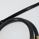 Chloe Victoria Hand Bag Leather 2way Black Gold Auth BA10246-10