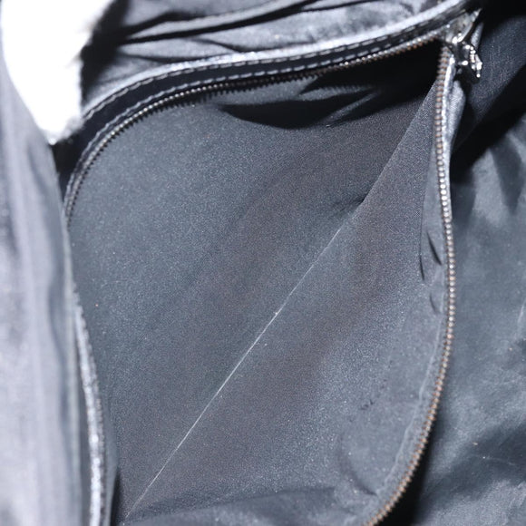 FENDI Hand Bag Nylon Black Silver Auth BA10247