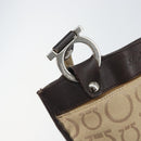 Salvatore Ferragamo Shoulder Bag Canvas Beige Silver Auth BA10248-14