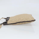 Salvatore Ferragamo Shoulder Bag Canvas Beige Silver Auth BA10248-5