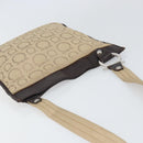 Salvatore Ferragamo Shoulder Bag Canvas Beige Silver Auth BA10248-6