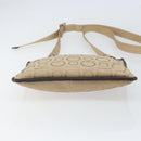 Salvatore Ferragamo Shoulder Bag Canvas Beige Silver Auth BA10248-9