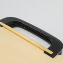 GUCCI Hand Bag Leather Beige Gold Auth BA1025-8