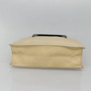 GUCCI Hand Bag Leather Beige Gold Auth BA1025-5