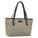 GUCCI GG Supreme Tote Bag PVC Beige 211138 Auth BA10250-1