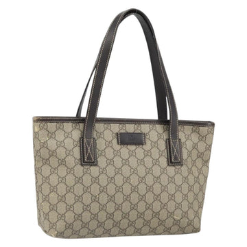 GUCCI GG Supreme Tote Bag PVC Beige 211138 Auth BA10250