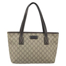 GUCCI GG Supreme Tote Bag PVC Beige 211138 Auth BA10250-2