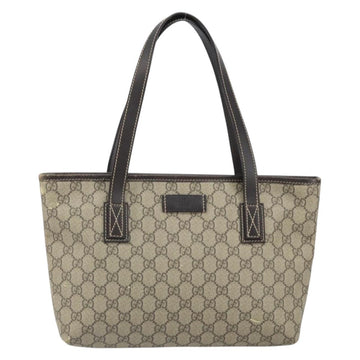 GUCCI GG Supreme Tote Bag PVC Beige 211138 Auth BA10250 - 0